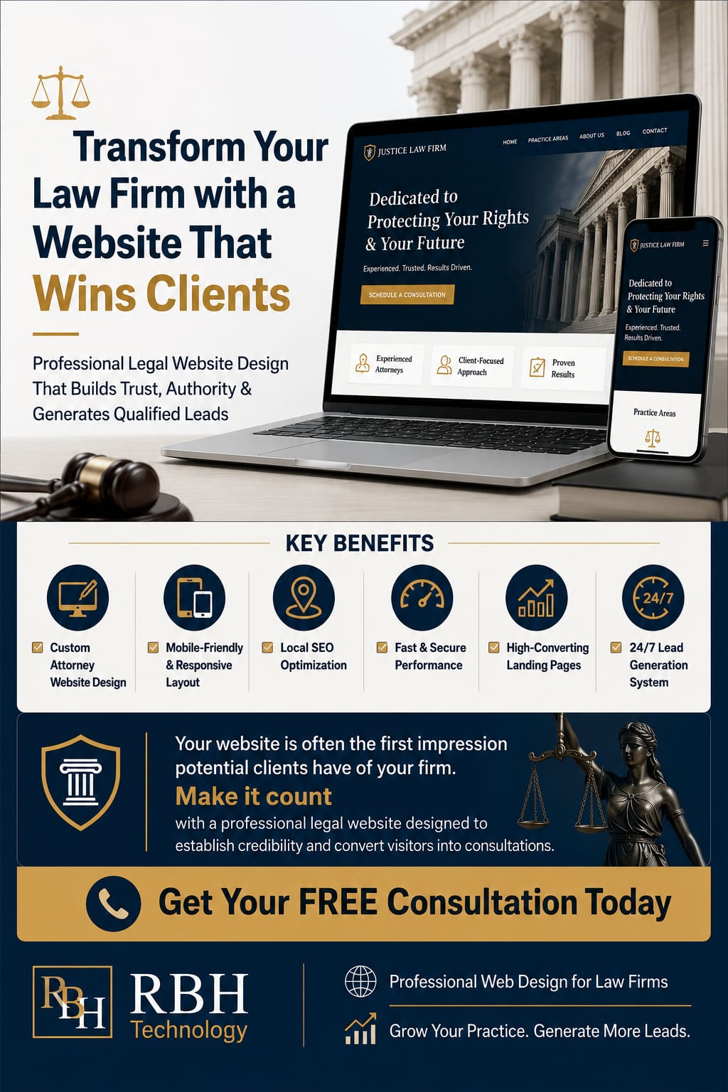                                   Web Design for law firm                            