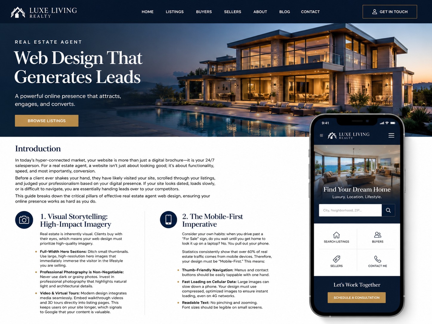 Real Estate Agent Web Design