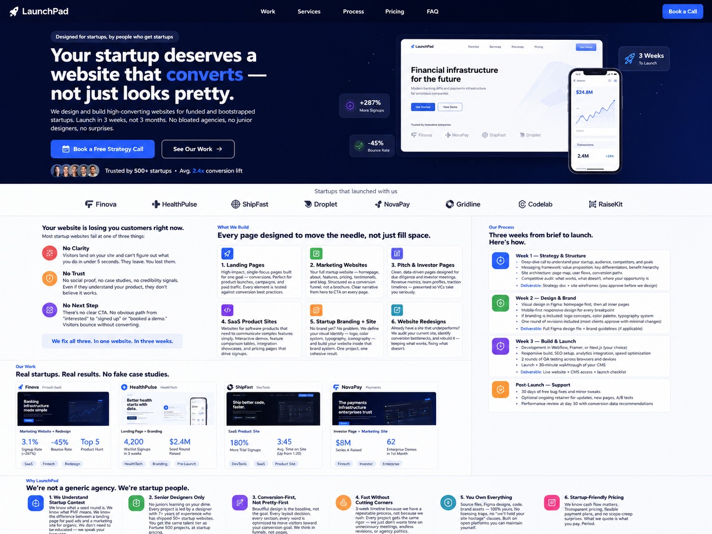                                                                                                                            Website Design for Startups